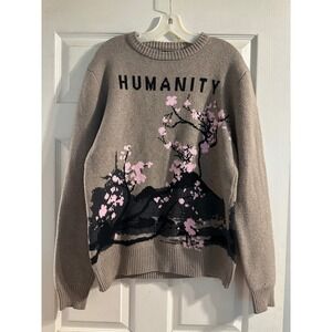 RGSTR Sweater Medium Mens Humanity Cherry‎ Blossom Tokyo Kyoto Japan Osaka